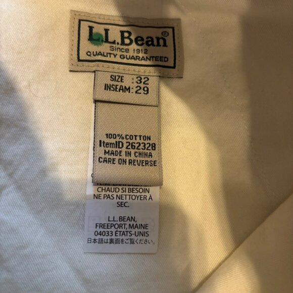 L.L. Bean Mens White Cotton Convertible Cargo Pants Size 32x29 - Picture 4 of 6